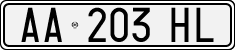 License plate of Italy, Cars (1994 year series)