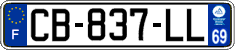 French license plate, SIV (ordinary)