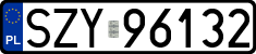 License plates of Poland, Regular car plates