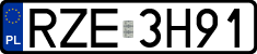 License plates of Poland, Regular car plates