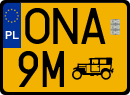 License plates of Poland, Oldtimers