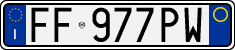 License plate of Italy, Cars (1994 year series)