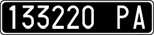 License plate of Italy, Cars (1927 year series)