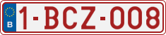 License plate of Belgium, Regular plates (2010)