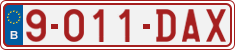 License plate of Belgium, Vanity Plates (2010)
