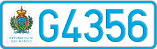 License plate of San Marino, Cars (A1234)