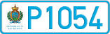 License plate of San Marino, Cars (A1234)