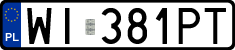 License plates of Poland, Regular car plates