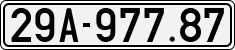 License plate of Vietnam, Cars