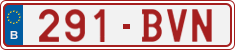 License plate of Belgium, 1951 year system