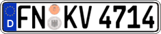 German license plate, Regular plates