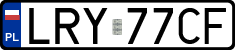 License plates of Poland, Regular car plates