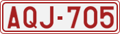 License plate of Belgium, 1951 year system