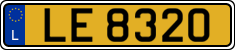 License plate of Luxembourg, 2003 year system