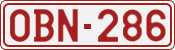 License plate of Belgium, 1951 year system