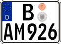 German license plate, Regular plates