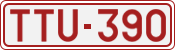 License plate of Belgium, 1951 year system