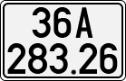 License plate of Vietnam, Cars