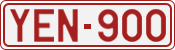 License plate of Belgium, 1951 year system