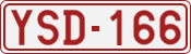 License plate of Belgium, 1951 year system