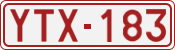 License plate of Belgium, 1951 year system