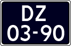 License plate of the Netherlands, Imported oldtimers (cars)