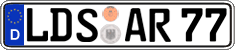 German license plate, Regular plates