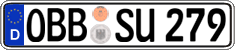 German license plate, Regular plates