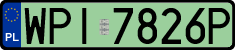 License plates of Poland, Electric vehicles