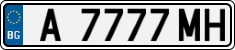 License plate of Bulgaria, Cars