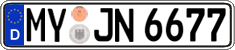 German license plate, Regular plates