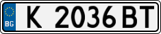 License plate of Bulgaria, Cars