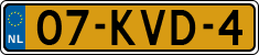 License plate of the Netherlands, Cars