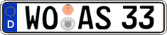 German license plate, Regular plates