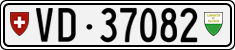 License plate of Switzerland, Cars