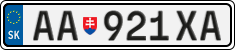 License plate of Slovakia, Cars