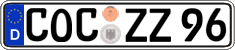 German license plate, Regular plates