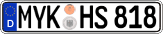 German license plate, Regular plates