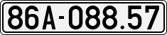 License plate of Vietnam, Cars
