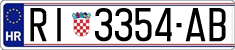 License plate of Croatia, Regular plates
