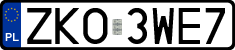 License plates of Poland, Regular car plates