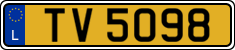 License plate of Luxembourg, 2003 year system