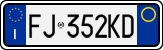 License plate of Italy, Cars (1994 year series)