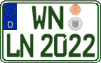 German license plate, Regular plates