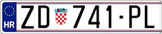 License plate of Croatia, Regular plates