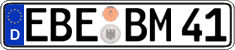 German license plate, Regular plates