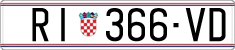 License plate of Croatia, Regular plates