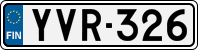 License plate of Finland, Cars