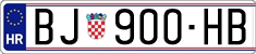 License plate of Croatia, Regular plates