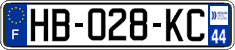 French license plate, SIV (ordinary)